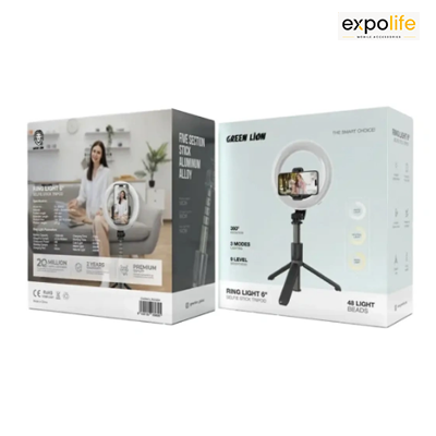 رینگ لایت 6 اینچی گرین لاین Ring Light 6″ Selfie Stick
